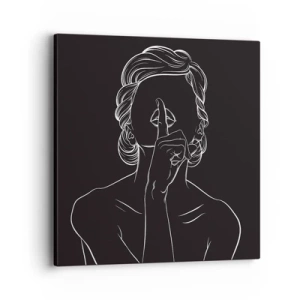 Quadro em tela - A beleza floresce em silêncio - 40x40 cm