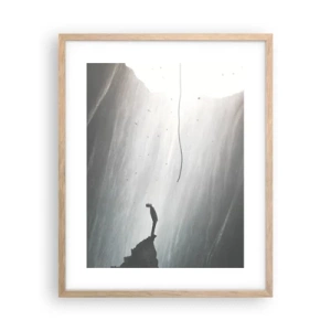 Pôster com moldura de carvalho claro - Sempre há uma saída - 40x50 cm