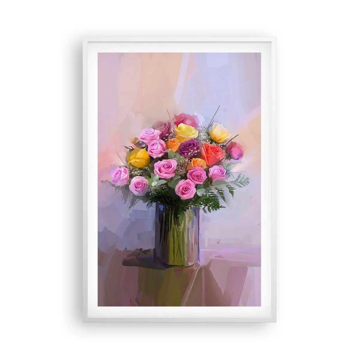 Pôster em moldura branca - Beleza retida - 61x91 cm