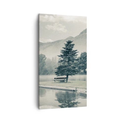 Quadro em tela - O lago ainda está a dormir - 45x80 cm