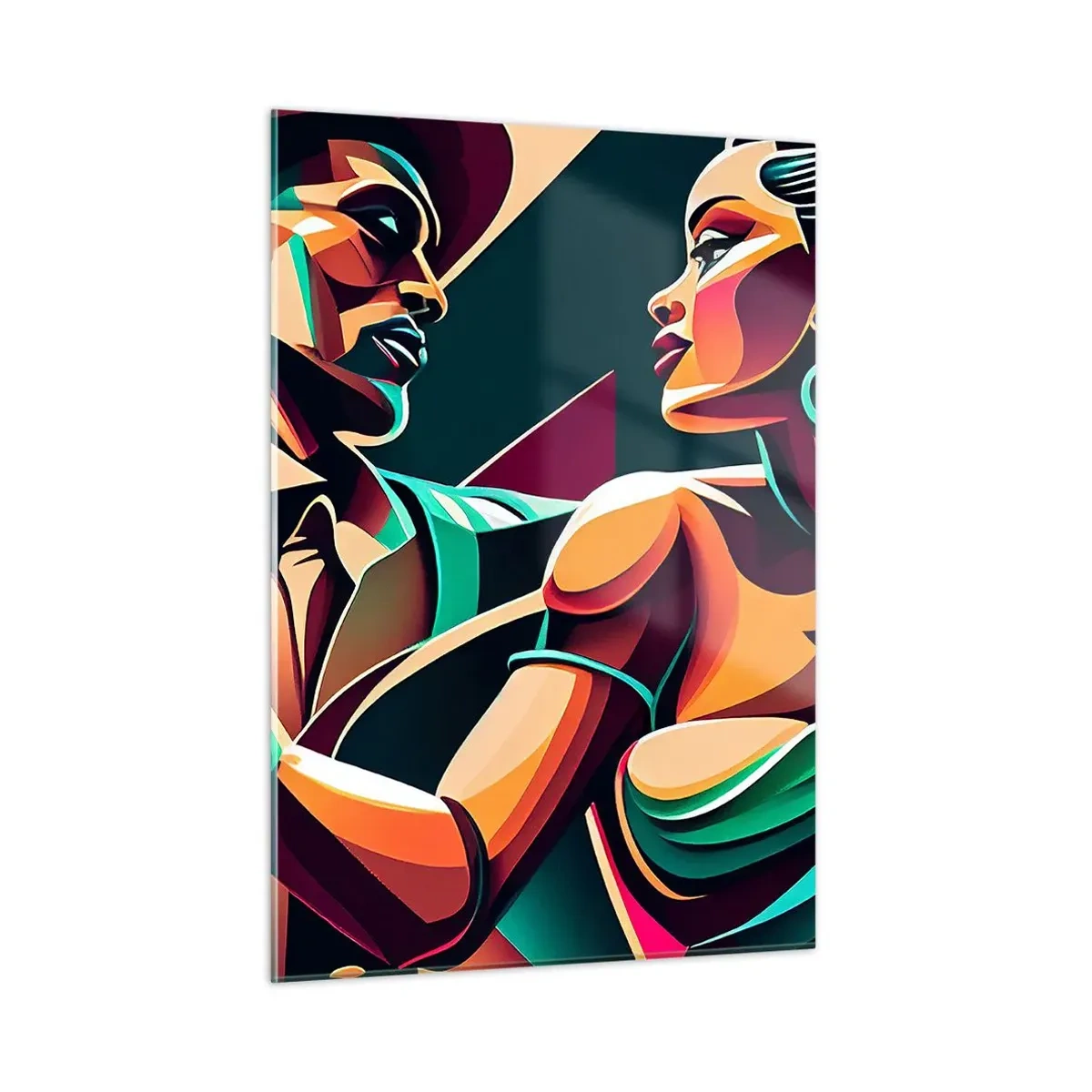 Quadro em vidro - No ritmo do coração - 50x70 cm