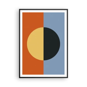 Pôster com moldura preta - Composição do calor e do frio - 70x100 cm