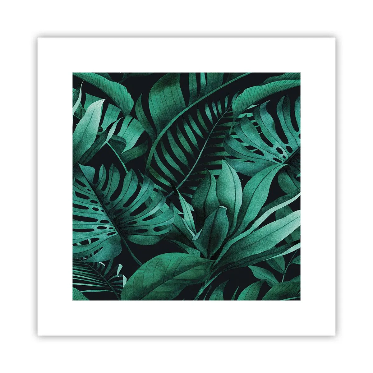Pôster - A profundidade da vegetação tropical - 30x30 cm