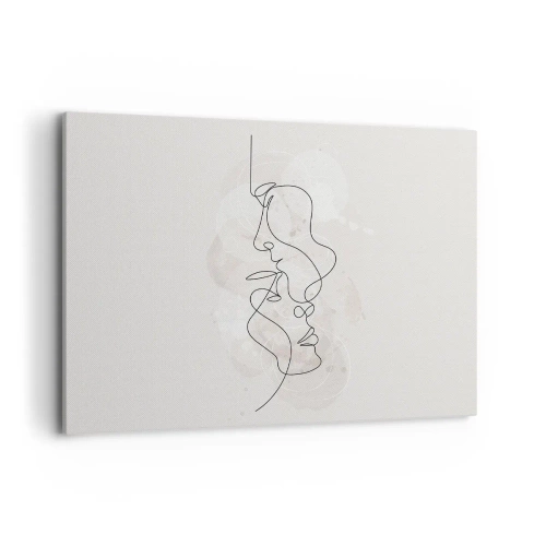 Quadro em tela - Emaranhados num abraço - 100x70 cm