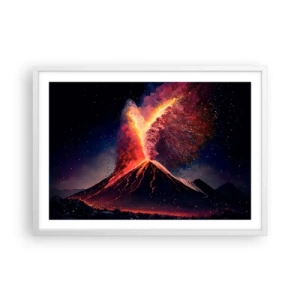 Pôster em moldura branca - Beleza e terror - 70x50 cm