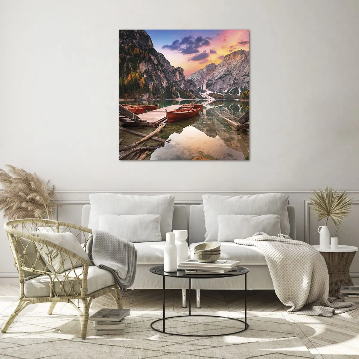 Quadro em vidro - A promessa do dia - 50x50 cm