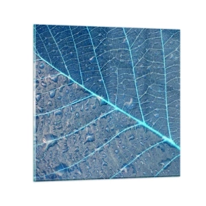 Quadro em vidro - A vida em azul - 30x30 cm