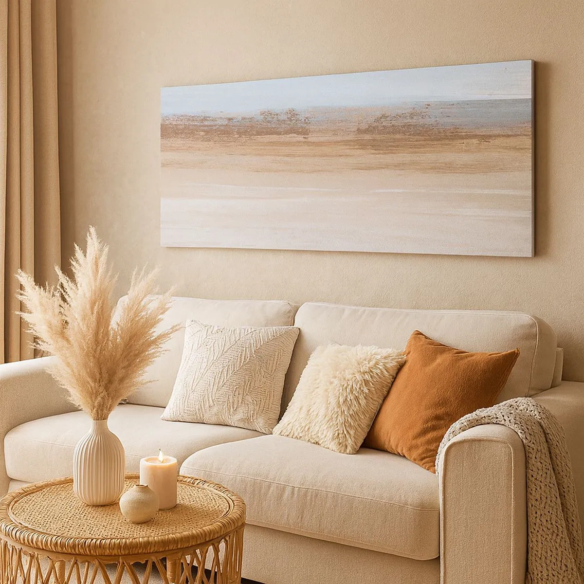 Quadro em tela - Paisagem ambígua - 100x40 cm