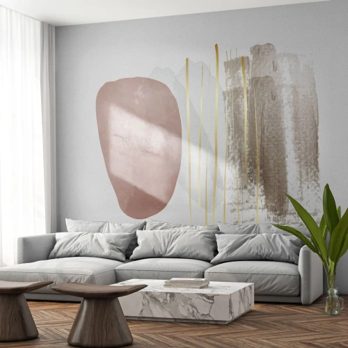 Papel de Parede Autocolante Deluxe Sticker - Colunata abstrata - Abstração, Pedaço, Padrão Moderno - 250x175 cm
