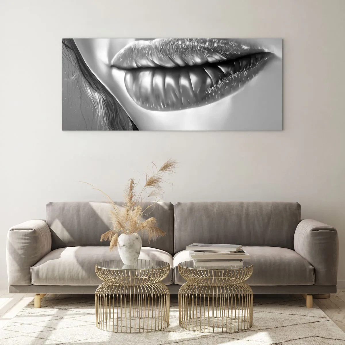 Quadro em vidro - Eu sei o que está a pensar... - 90x30 cm