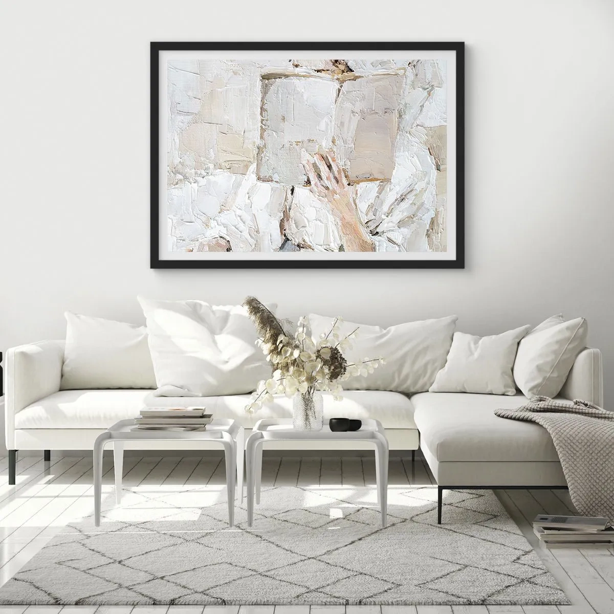 Pôster com moldura preta - Em outro mundo - 100x70 cm