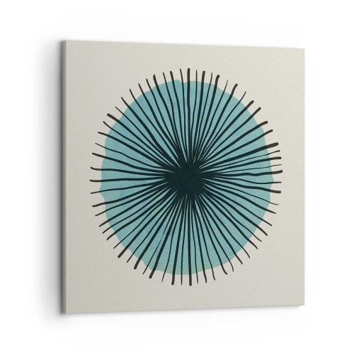 Quadro em tela - Radiante sobre o azul - 50x50 cm