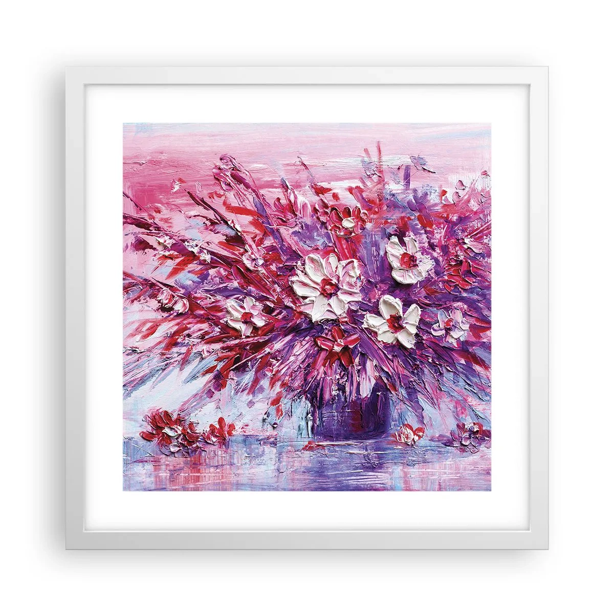 Pôster em moldura branca - Inocência e paixão  - 40x40 cm