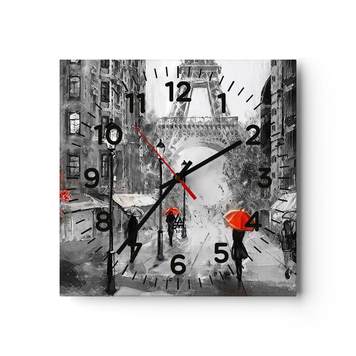 Relógio de parede - Relógio em vidro - Todos os caminhos levam a ela - 30x30 cm