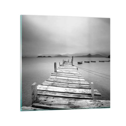 Quadro em vidro - Além das montanhas, além dos mares - 50x50 cm