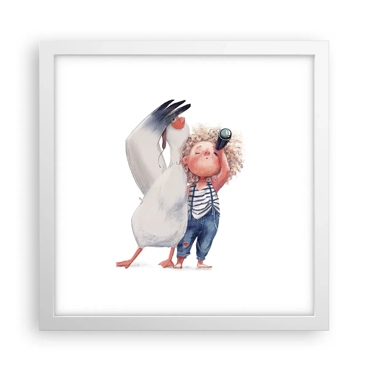 Pôster em moldura branca - O itinerário da grande viagem - 30x30 cm