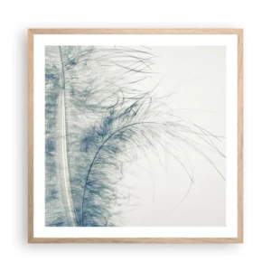 Pôster com moldura de carvalho claro - O sussurro da natureza - 60x60 cm