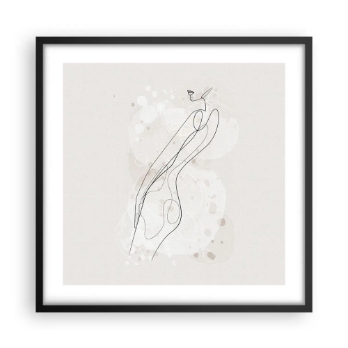 Pôster com moldura preta - Errar o olhar - 50x50 cm