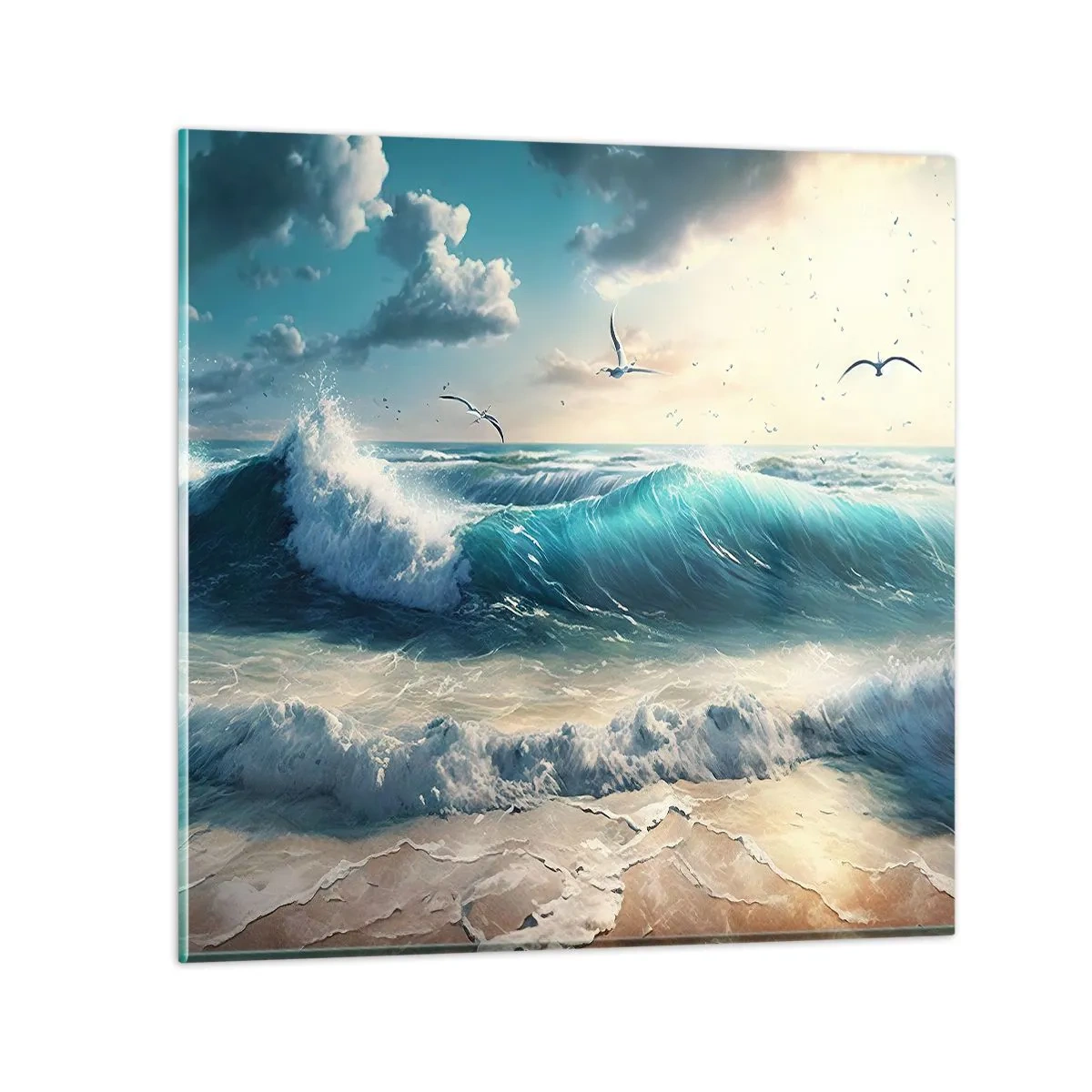 Quadro em vidro - Cantarola apenas para si - 30x30 cm