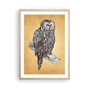 Pôster com moldura de carvalho claro - Ornamentos intrincados de sabedoria - 50x70 cm