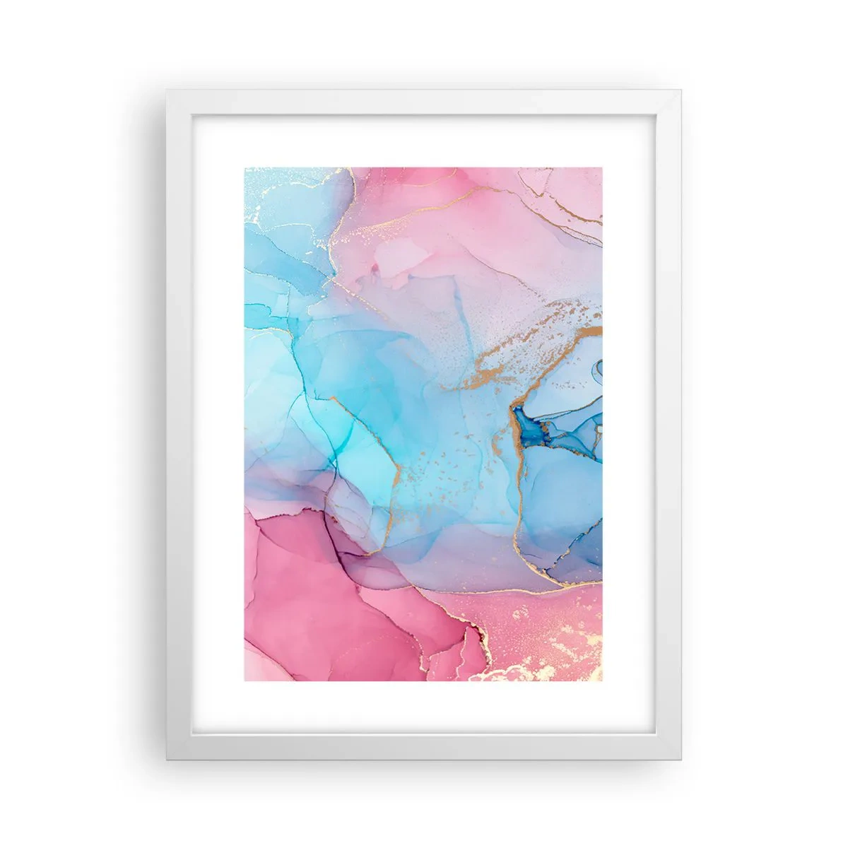 Pôster em moldura branca - Encontro e difusão - 30x40 cm