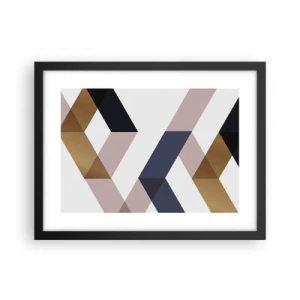 Pôster com moldura preta - Planos e ângulos - 40x30 cm