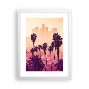 Pôster em moldura branca - Paisagem californiana - 30x40 cm