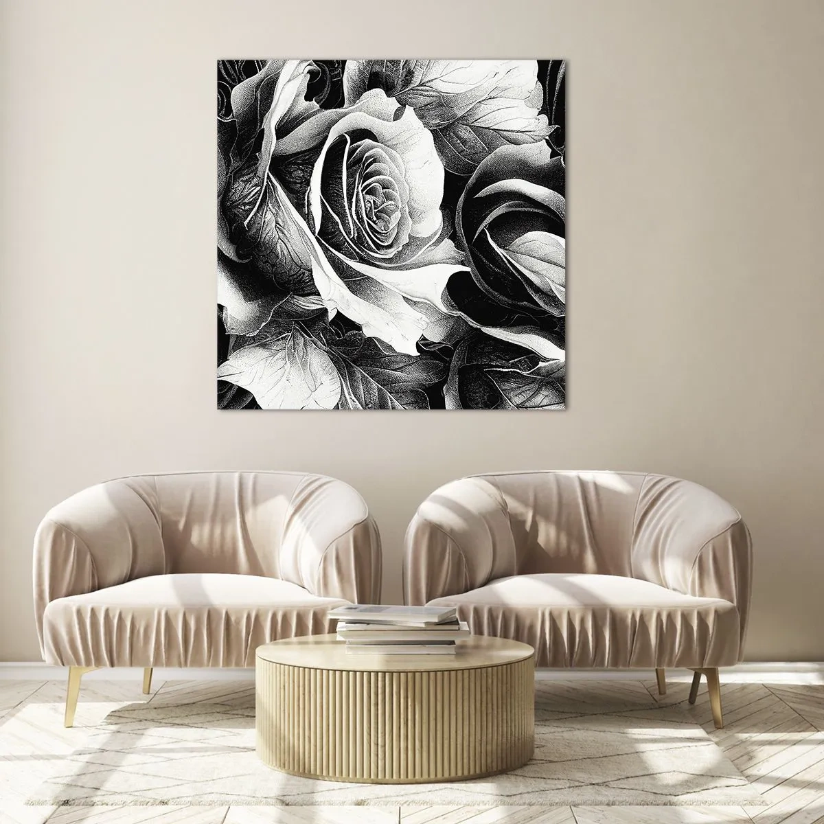 Quadro em vidro - Sempre uma rainha - 60x60 cm