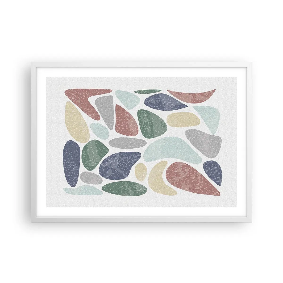 Pôster em moldura branca - Um mosaico de cores em pó - 70x50 cm