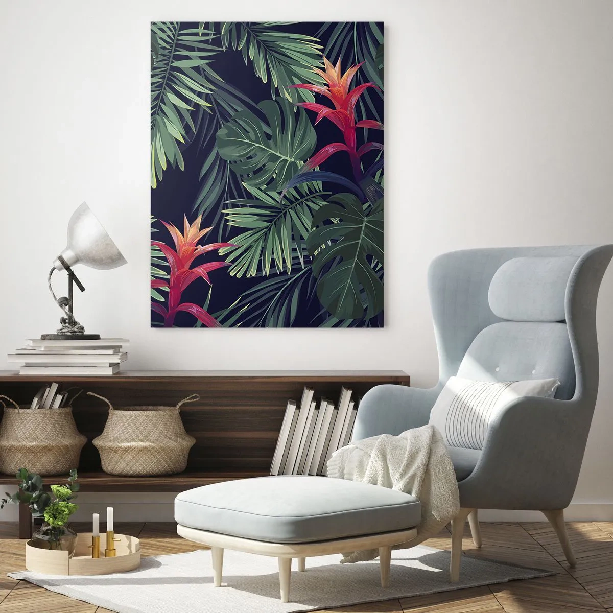 Quadro em vidro - Queimar em verde - 50x70 cm