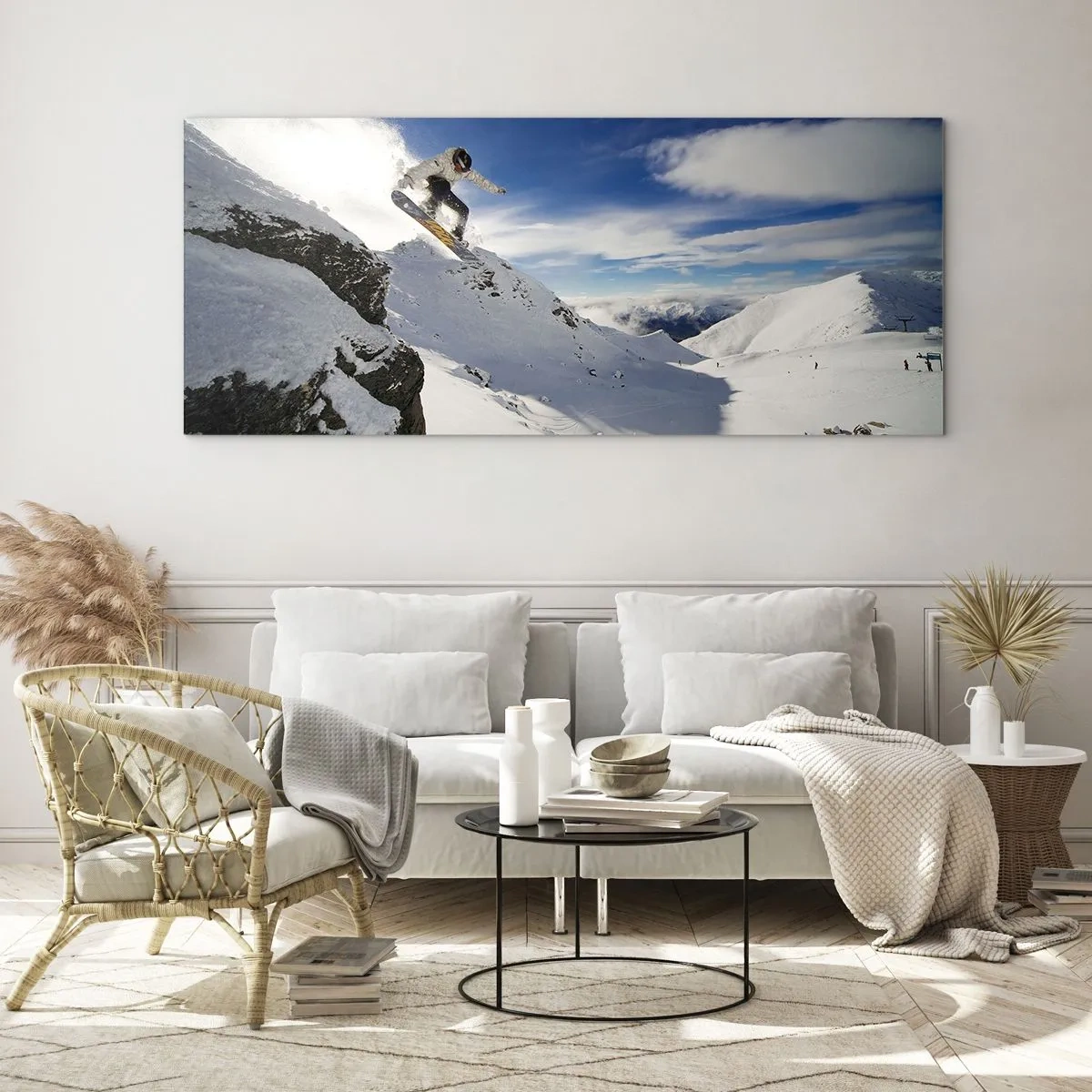 Quadro em vidro - Liberdade sem fronteiras - 90x30 cm