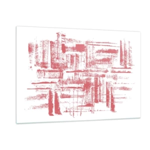 Quadro em vidro - Cidade Vermelha - 120x80 cm