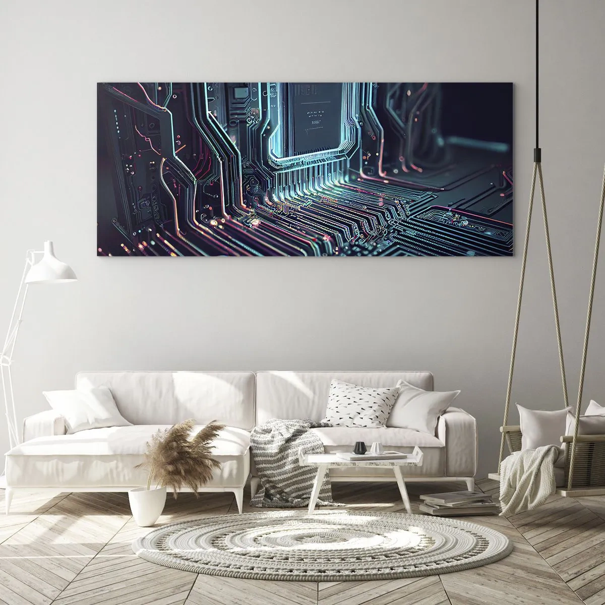 Quadro em vidro - Só estou a pensar... - 100x40 cm