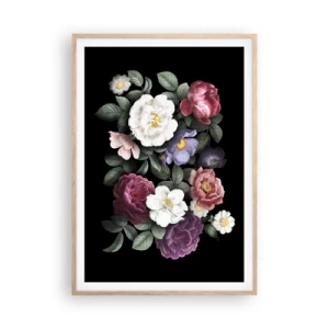 Pôster com moldura de carvalho claro - Do jardim inglês - 70x100 cm