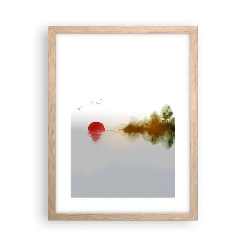 Pôster com moldura de carvalho claro - Uma promessa de paz - 30x40 cm