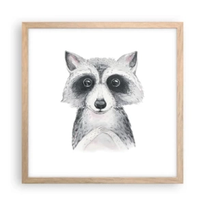 Pôster com moldura de carvalho claro - Um momento de emoção - 40x40 cm