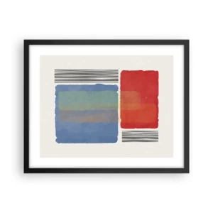 Pôster com moldura preta - A alma da geometria - 50x40 cm