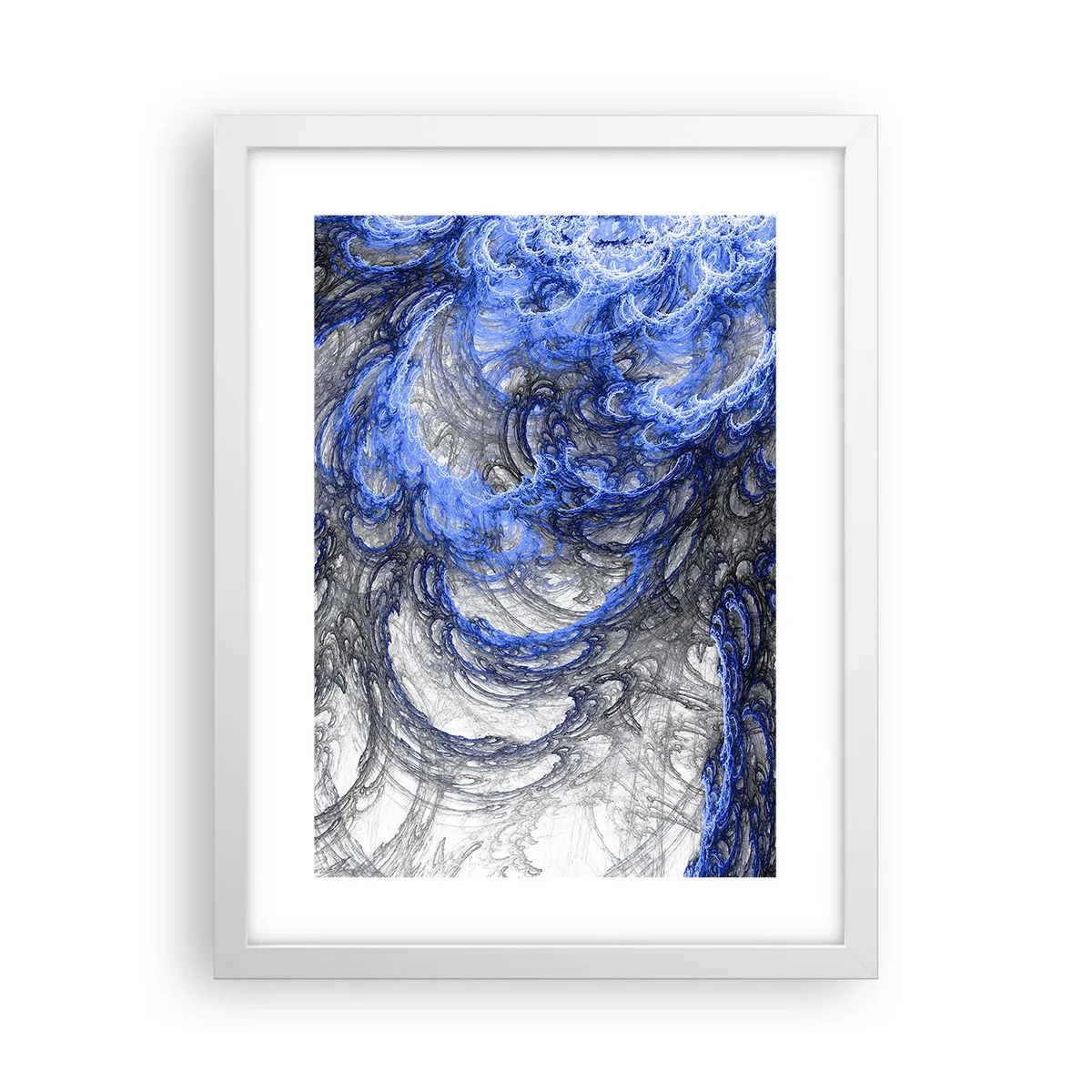 Pôster em moldura branca - O nascimento de uma onda - 30x40 cm