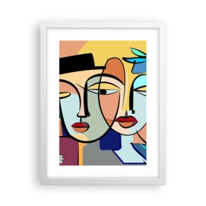 Pôster em moldura branca - O randez vous de Picasso - 30x40 cm