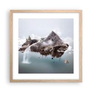 Pôster com moldura de carvalho claro - Pelos olhos de um surrealista - 40x40 cm