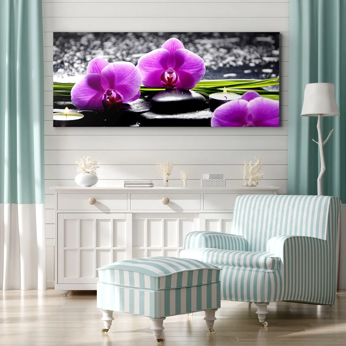 Quadro em tela - Afogar-se na paz e sossego - 100x40 cm