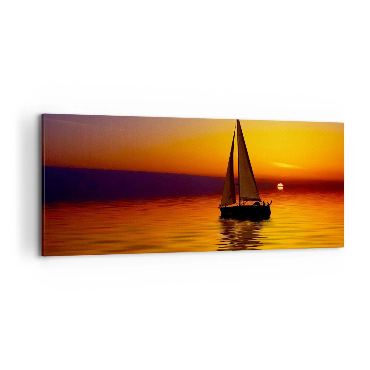 Quadro em tela - Tranquilo anoitecer... - 120x50 cm
