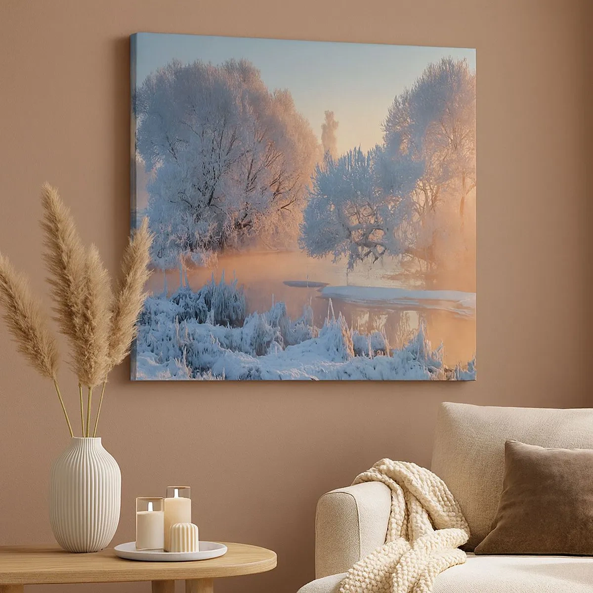 Quadro em tela - Tudo brilha como cristal ao sol - 30x30 cm