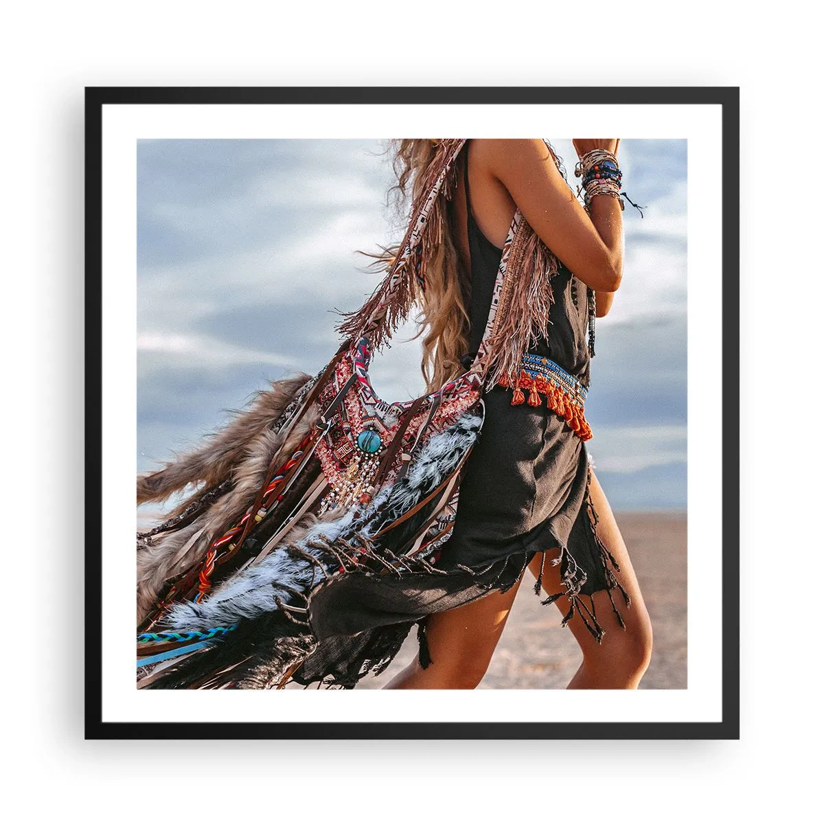 Pôster com moldura preta - Namorada do Xamã - 60x60 cm