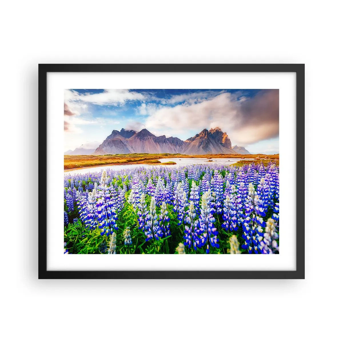 Pôster com moldura preta - Força e severidade ao lado da suavidade - 50x40 cm