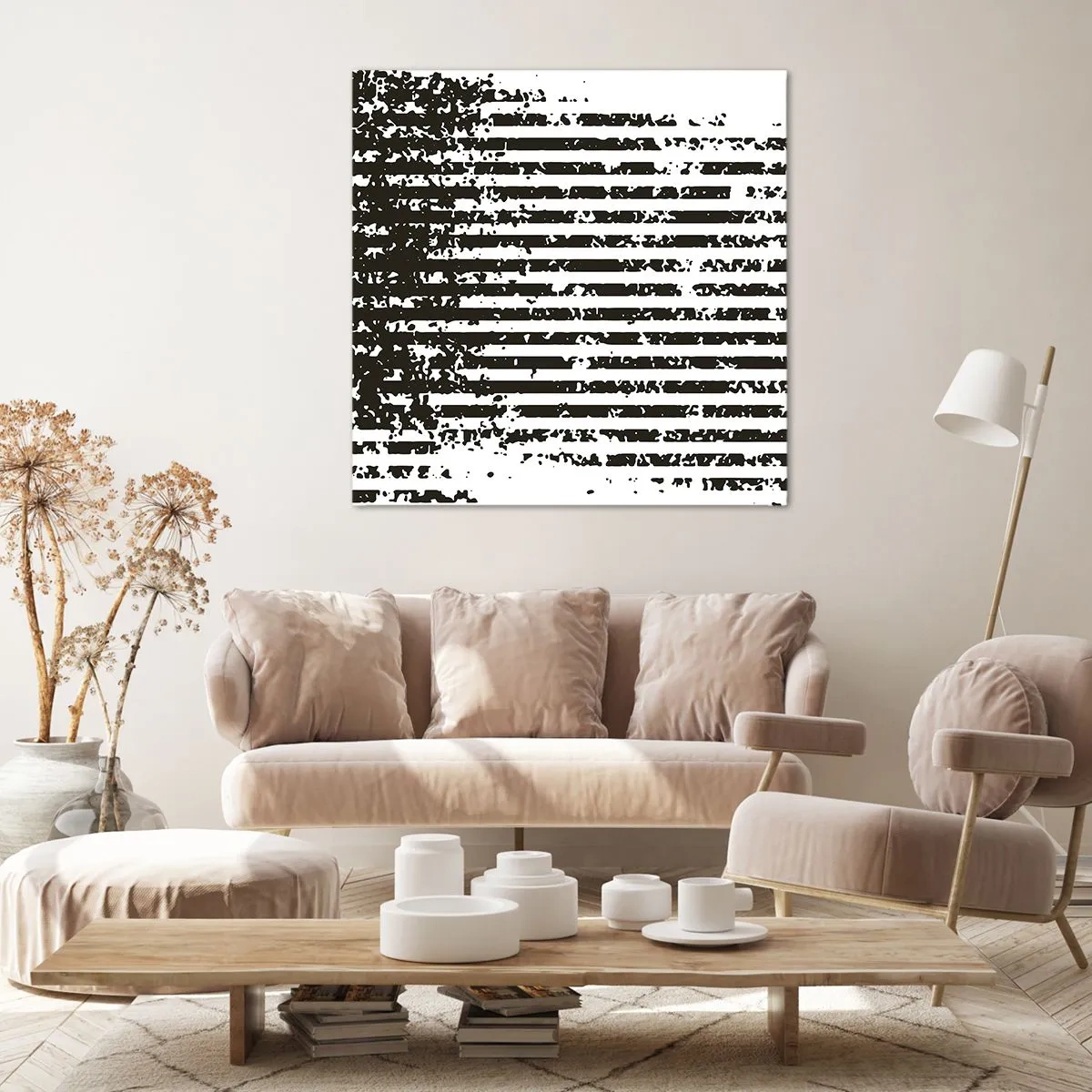 Quadro em tela - Ritmo e ruído - 60x60 cm