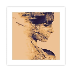 Pôster - Linda por natureza - 40x40 cm