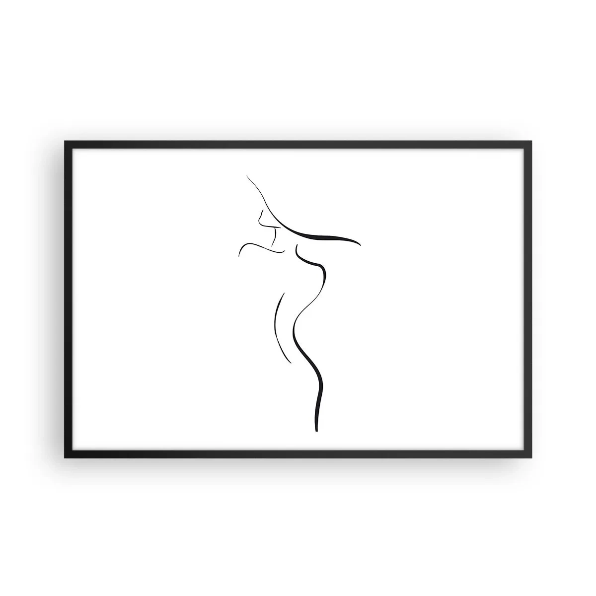 Pôster com moldura preta - Elusiva como uma onda - 91x61 cm