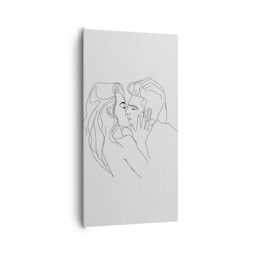 Quadro em tela - Com a mesma linha - 65x120 cm