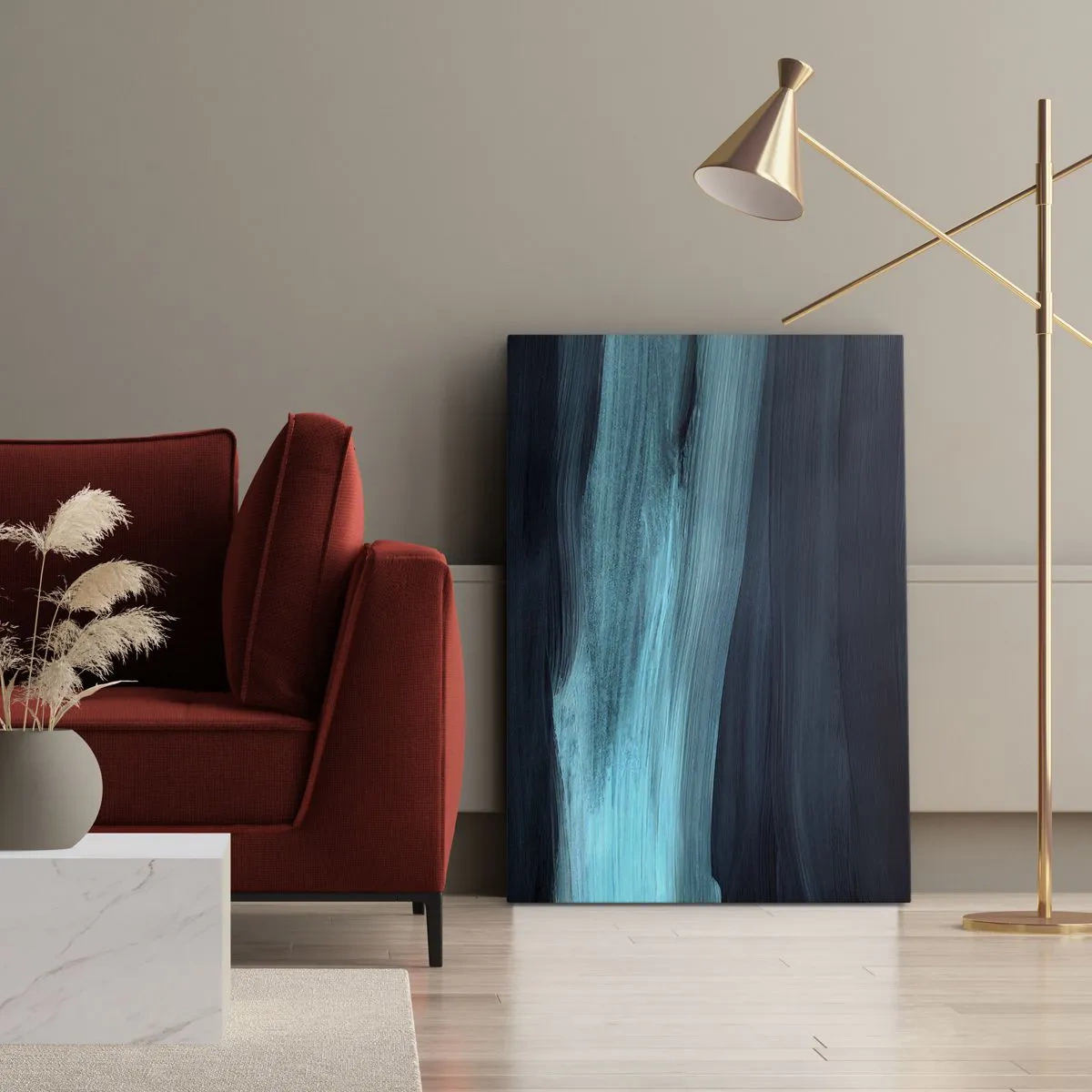 Quadro em tela - Vá com o fluxo - 80x120 cm